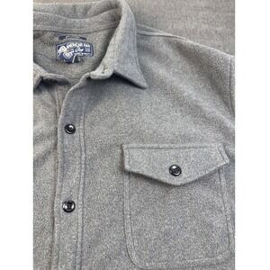 American‎ Rag Mens XX Large Gray Fleece Button Up Shirt Long Sleeve Pockets
